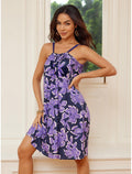 Women's Print Strap Mini Dress Sleeveless Summer
